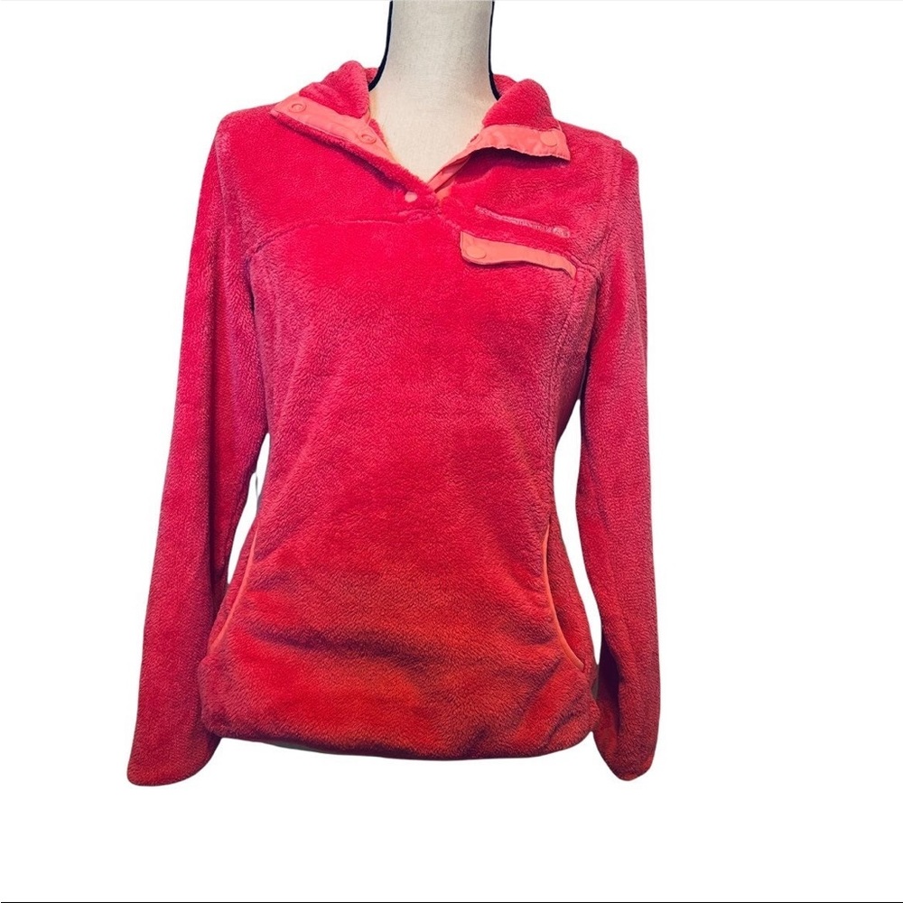 Free Country Womens Size Small‎ Pink Fleece Pullover Jacket Winter Long Sleeve